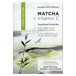 California Gold Nutrition MATCHA ROAD Matcha + Vitamin C - Original 10 Count 898220021611