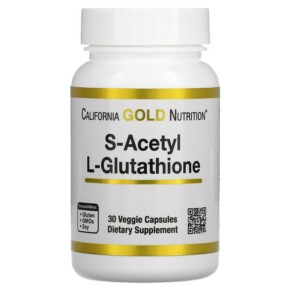 California Gold Nutrition S-Acetyl L-Glutathione 100 mg 30 Veggie Capsules 898220018994
