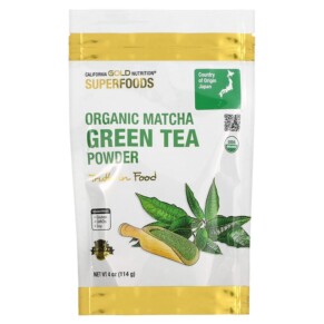 California Gold Nutrition SUPERFOOD - Organic Matcha Green Tea Powder 4 oz 898220013104