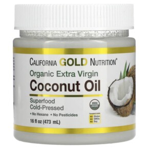California Gold Nutrition SUPERFOODS - Cold Pressed Organic Virgin Coconut Oil 16 fl oz (473 ml) 898220011902