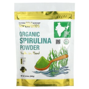 California Gold Nutrition SUPERFOODS Organic Spirulina Powder 8.5 oz (240 g) 898220012244