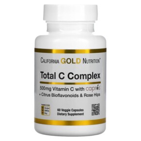 California Gold Nutrition Total C Complex 500 mg 60 Veggie Capsules 898220018833
