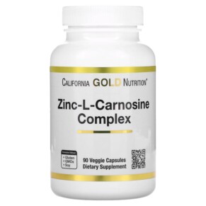 California Gold Nutrition Zinc-L-Carnosine Complex 90 Veggie Caps 898220020003