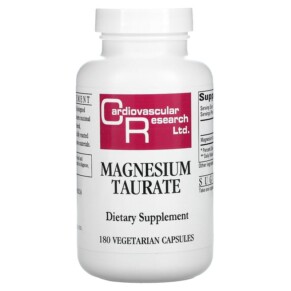 Cardiovascular Research Ltd. Magnesium Taurate 180 Vegetarian Capsules 696859034862