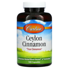 Carlson Ceylon Cinnamon 180 Capsules 088395810305