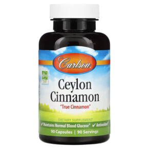 Carlson Ceylon Cinnamon 90 Capsules 088395810206