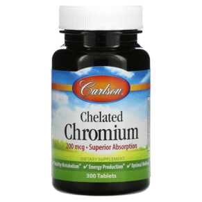 Carlson Chelated Chromium 200 mcg 300 Tablets 088395055133