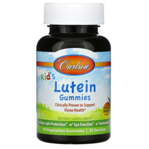 Carlson Kid's Lutein Gummies Natural Mango 46 Vegetarian Gummies 088395496301