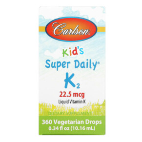Carlson Kid's Super Daily K2 22.5 mcg 0.34 fl oz (10.16 ml) 088395103308