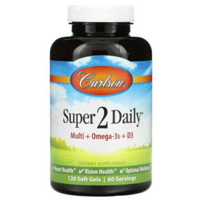 Carlson Super 2 Daily 120 Soft Gels 088395040511