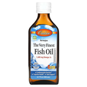 Carlson The Very Finest Fish Oil Just Peachie 1.600 mg 6.7 fl oz (200 ml) 088395194009
