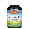 Carlson Vitamin D3 Gummies Natural Fruit Flavors 25 mcg (1.000 IU) 60 Gummies 088395494000