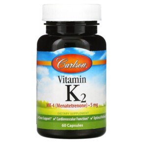 Carlson Vitamin K2 5 mg 60 Capsules 088395010002