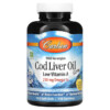 Carlson Wild Norwegian Cod Liver Oil Gems Low Vitamin A Natural Lemon 230 mg 150 Soft Gels 088395013911