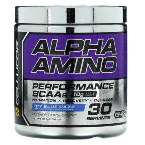 Cellucor Alpha Amino Performance BCAAs Icy Blue Razz 13.4 oz (381 g) 810390028313