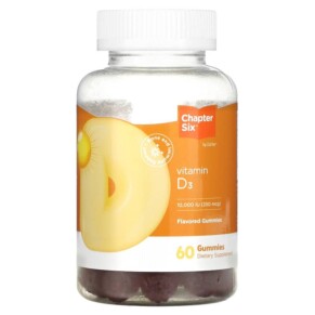 Chapter Six Vitamin D3 Flavored 5.000 IU (125 mcg) 60 Gummies 848998041311