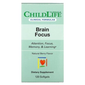 Childlife Clinicals Brain Focus Natural Berry 120 Softgels 850005307037