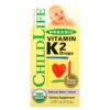ChildLife Essentials Organic Vitamin K2 Drops Natural Berry 5 mcg 0.25 fl oz (7.5 ml) 608274145009