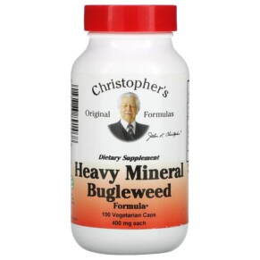 Christopher's Original Formulas Heavy Mineral Bugleweed Formula 400 mg 100 Vegetarian Caps 084783891468
