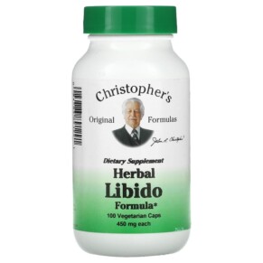 Christopher's Original Formulas Herbal Libido Formula 450 mg 100 Vegetarian Caps 084783891291