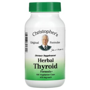 Christopher's Original Formulas Herbal Thyroid Formula 475 mg 100 Vegetarian Caps 084783891390