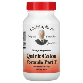 Christopher's Original Formulas Quick Colon Formula Part 1 485 mg 100 Vegetarian Caps 084783891369