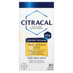 Citracal Calcium Supplement Slow Release 1200 + D3 80 Coated Tablets 016500540991