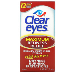 Clear Eyes Maximum Redness Relief Lubricant/Redness Reliever Eye Drops 0.5 fl oz (15 ml) 678112665778