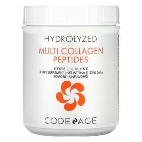 Codeage Hydrolyzed Multi Collagen Peptides 5 Types I II III V X Powder Unflavored 20 oz (567 g) 853919008021