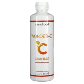 Codeage Wonder-C Vitamin C D3 Zinc Liposomal Delivery Orange Tangerine 16 fl oz (473 ml) 853919008793