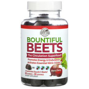 Country Farms Bountiful Beets Gummies Black Cherry 60 Gummies 035046115500