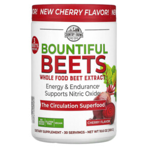 Country Farms Bountiful Beets Whole Food Beet Extract Cherry 10.6 oz (300 g) 035046098308