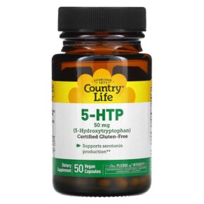 Country Life 5-HTP 50 mg 50 Vegan Capsules 015794016502
