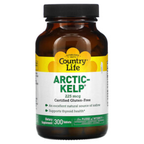Country Life Arctic-Kelp 225 mcg 300 Tablets 015794041351