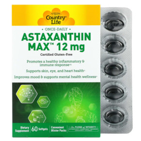 Country Life Astaxanthin Max 12 mg 60 Softgels 015794073253