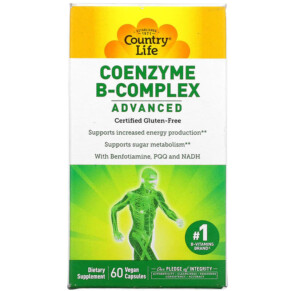 Country Life Coenzyme B-Complex Advanced 60 Vegan Capsules 015794064022