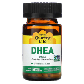 Country Life DHEA 10 mg 50 Vegan Capsules 015794016656
