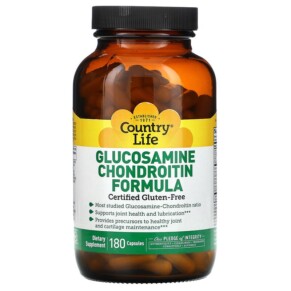 Country Life Glucosamine Chondroitin Formula 180 Capsules 015794017110