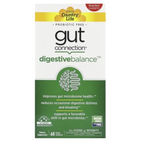 Country Life Gut Connection Digestive Balance 60 Vegan Capsules 015794030263