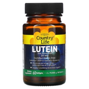 Country Life Lutein with Zeaxanthin 20 mg 60 Softgels 015794056058