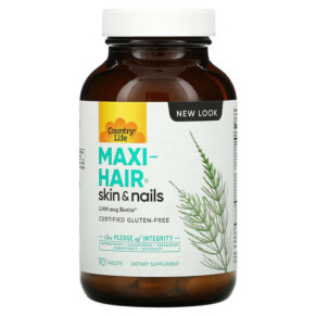 Country Life Maxi-Hair Skin & Nails 90 Tablets 015794050292