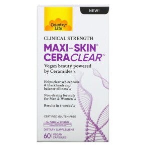 Country Life Maxi-Skin Cera Clear 60 Vegan Capsules 015794050872