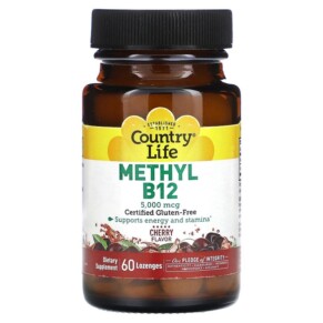 Country Life Methyl B12 Cherry 5.000 mcg 60 Lozenges 015794063049