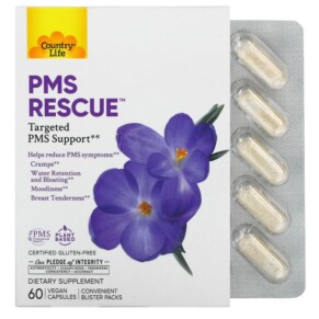 Country Life PMS Rescue Targeted PMS Support 60 Vegan Capsules 015794050995