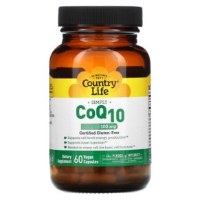Country Life Simply CoQ10 100 mg 60 Vegan Capsules 015794035169