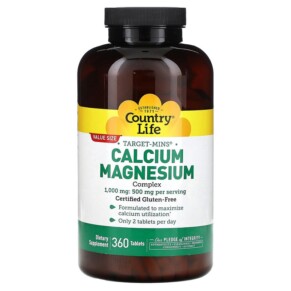 Country Life Target-Mins Calcium-Magnesium Complex 360 Tablets 015794024897