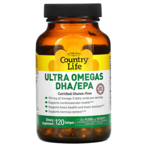 Country Life Ultra Omegas DHA/EPA 120 Softgels 015794045168