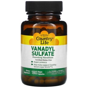 Country Life Vanadyl Sulfate 180 Vegan Capsules 015794016991