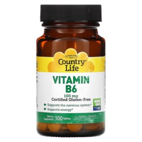 Country Life Vitamin B6 100 mg 100 Tablets 015794061113