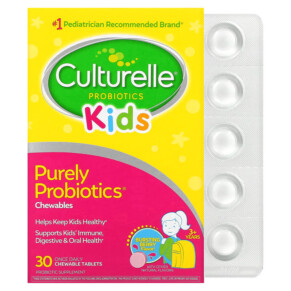 Culturelle Kids Purely Probiotics Chewables 3+ Years Bursting Berry 30 Chewable Tablets 049100400150
